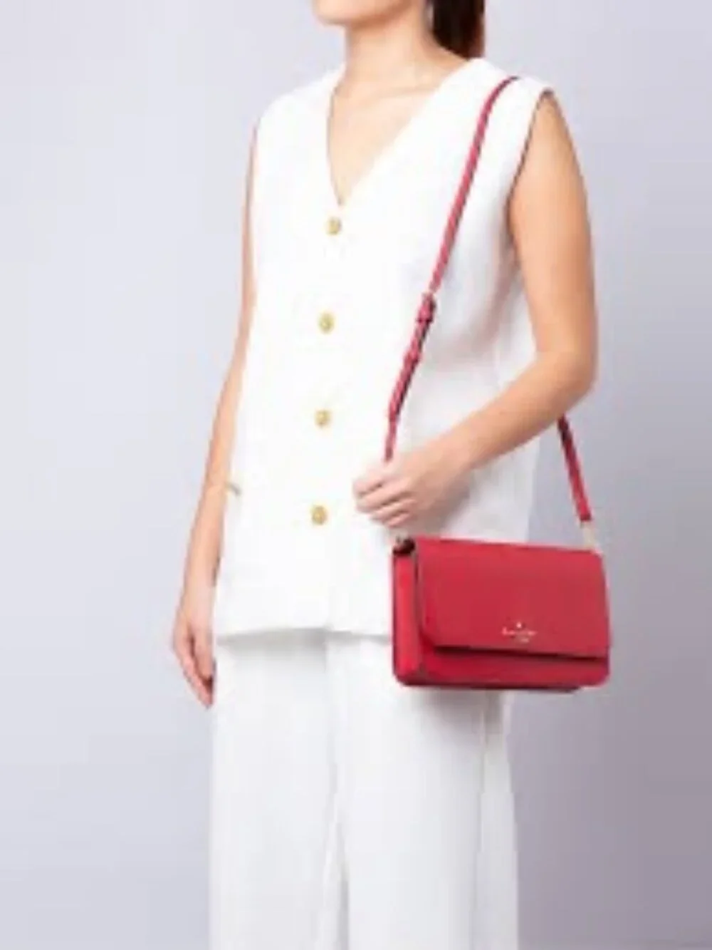 KATE SPADE~Madison Willow Convertible Mini Crossbody Bag RED LEATHER Like New